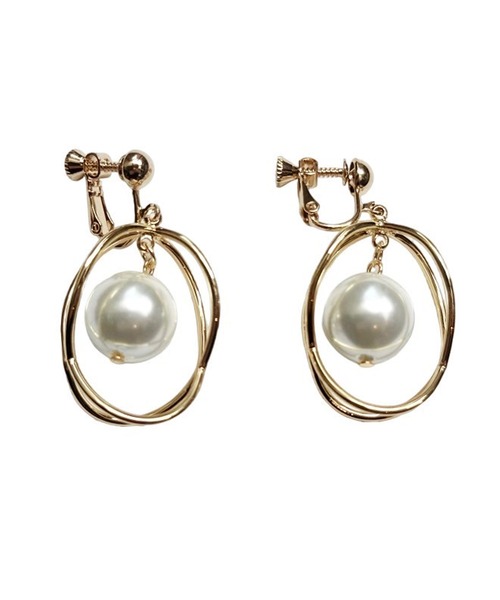 amplis(アンプリス)の「サークルパールイヤリング/lots earring(イヤリング・レディース・シルバー/ゴールド・FREE)」の6枚目の写真
