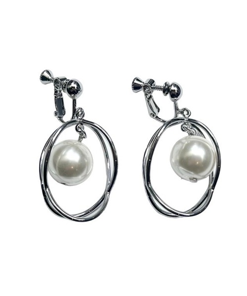 amplis(アンプリス)の「サークルパールイヤリング/lots earring(イヤリング・レディース・シルバー/ゴールド・FREE)」の4枚目の写真