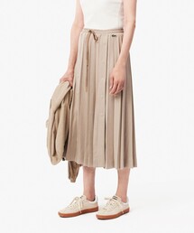 ロングプリーツフランネルスカート