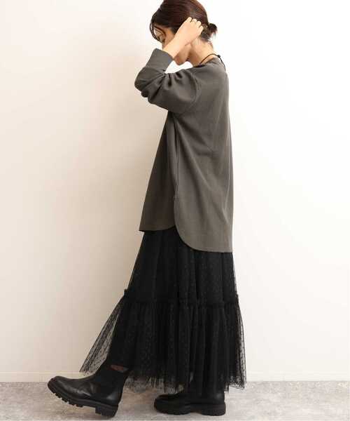 JOURNAL STANDARD relume（ジャーナルスタンダード　レリューム）の「《追加4》TCワッフルオーバーサイズロングスリーブTシャツ（Tシャツ/カットソー・レディース・ライトグレー/ホワイト/タン/チャコールグレー/ストーン・FREE）」の7枚目の写真