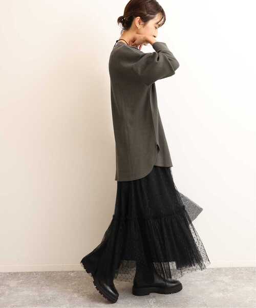 JOURNAL STANDARD relume（ジャーナルスタンダード　レリューム）の「《追加4》TCワッフルオーバーサイズロングスリーブTシャツ（Tシャツ/カットソー・レディース・ライトグレー/ホワイト/タン/チャコールグレー/ストーン・FREE）」の8枚目の写真