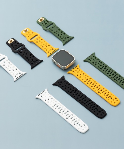 emonique(エモニーク)の「スマートウォッチバンド Apple Watch バンド シリコン製【38/40/41/42/44/45/49mm対応】(デジタル腕時計・メンズ・ブラック/グリーン/ホワイト/イエロー・38/42)」の5枚目の写真