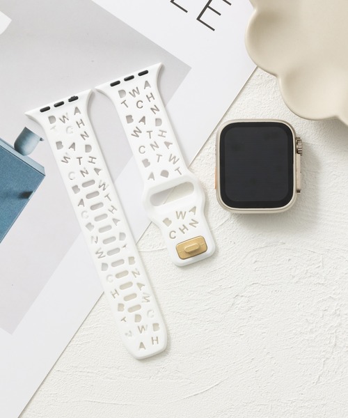 emonique(エモニーク)の「スマートウォッチバンド Apple Watch バンド シリコン製【38/40/41/42/44/45/49mm対応】(デジタル腕時計・メンズ・ブラック/グリーン/ホワイト/イエロー・38/42)」の11枚目の写真