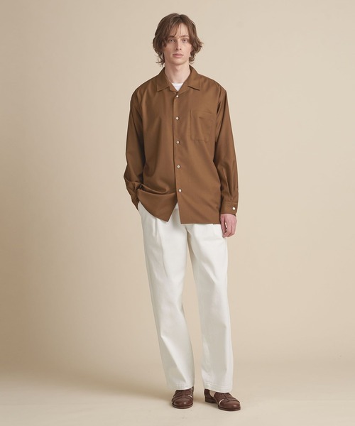 UNITED ARROWS(ユナイテッドアローズ)の「【マルチサイズ】ドレープ オープンカラーシャツ ーセットアップ対応ー(シャツ/ブラウス・メンズ・ダークグレー/ネイビー/ベージュ/ブラック/オリーブ/ブラウン・マルチサイズ)」の3枚目の写真