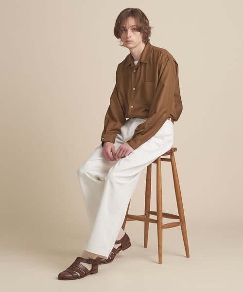 UNITED ARROWS(ユナイテッドアローズ)の「【マルチサイズ】ドレープ オープンカラーシャツ ーセットアップ対応ー(シャツ/ブラウス・メンズ・ダークグレー/ネイビー/ベージュ/ブラック/オリーブ/ブラウン・マルチサイズ)」の11枚目の写真