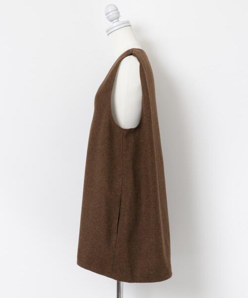 ITEMS URBANRESEARCH(アイテムズ アーバンリサーチ)の「Vネックジレ(シャツ/ブラウス・レディース・チャコールグレー/グレー/ブラウン・FREE)」の5枚目の写真