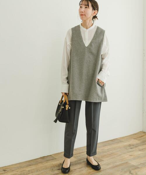 ITEMS URBANRESEARCH(アイテムズ アーバンリサーチ)の「Vネックジレ(シャツ/ブラウス・レディース・チャコールグレー/グレー/ブラウン・FREE)」の12枚目の写真