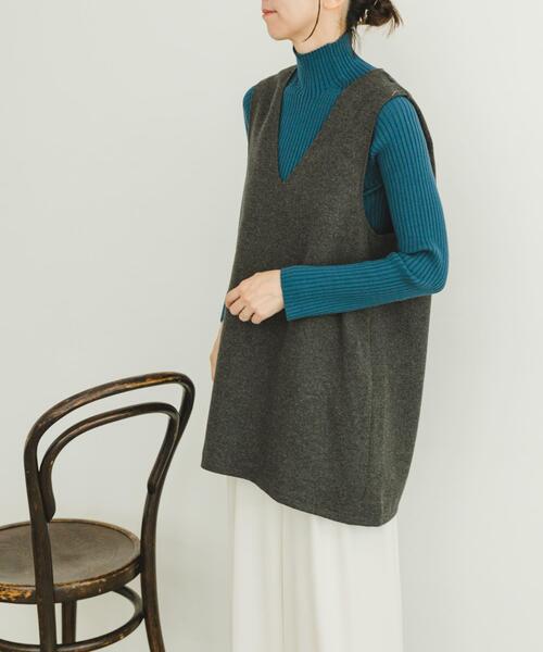 ITEMS URBANRESEARCH(アイテムズ アーバンリサーチ)の「Vネックジレ(シャツ/ブラウス・レディース・チャコールグレー/グレー/ブラウン・FREE)」の15枚目の写真