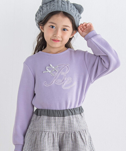 【セール】マシュマロウラケBeロゴパッチトレーナー(90~150cm)（スウェット）｜BeBe（ベベ） 5,359円