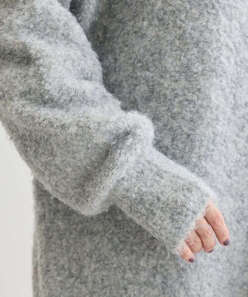 Green　Parks（グリーンパークス）の「ブークレーVネックミディ丈カーディガン（カーディガン/ボレロ・レディース・ベージュ/グレー/ブルー・FREE）」の12枚目の写真