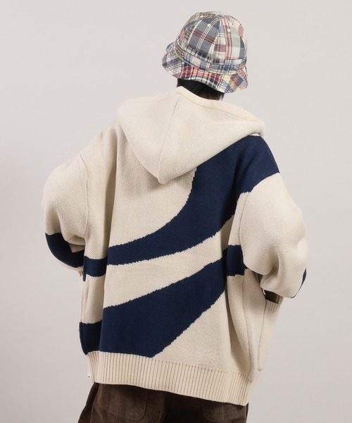 Perushu（ペルーシュ）の「アソートデザインダブルポケットジップパーカー（パーカー・メンズ・ブラウン/ホワイト/ボルドー/アイボリー・LARGE/MEDIUM）」の17枚目の写真