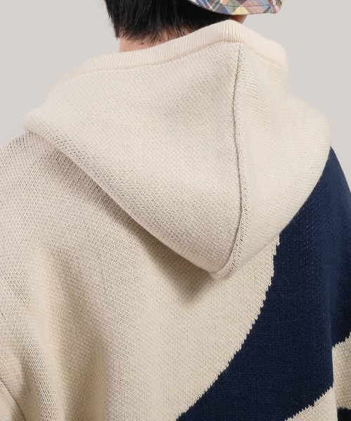 Perushu（ペルーシュ）の「アソートデザインダブルポケットジップパーカー（パーカー・メンズ・ブラウン/ホワイト/ボルドー/アイボリー・LARGE/MEDIUM）」の21枚目の写真