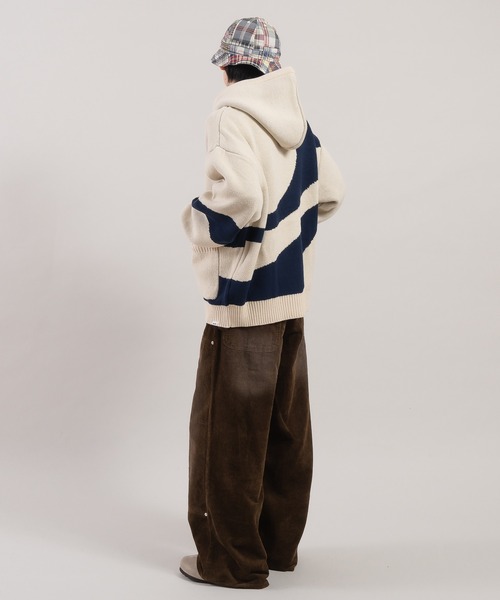 Perushu（ペルーシュ）の「アソートデザインダブルポケットジップパーカー（パーカー・メンズ・ブラウン/ホワイト/ボルドー/アイボリー・LARGE/MEDIUM）」の14枚目の写真