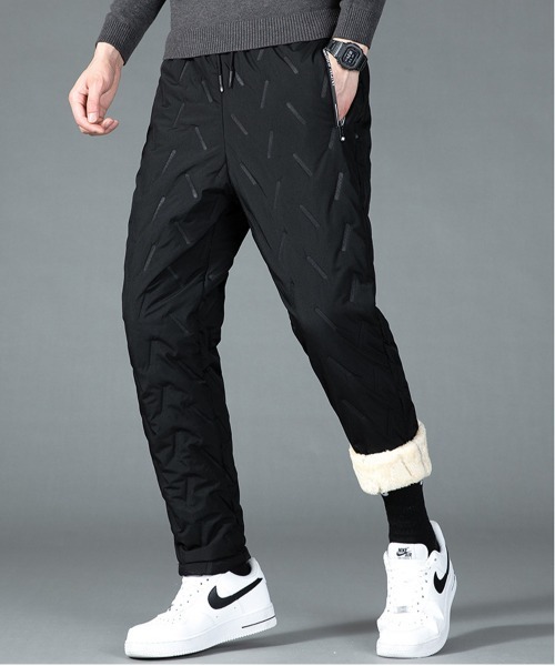 NEW GENTLEMAN（ニュージェントルマン）の「メリー 裏ボア ホットジョガーパンツ　暖パン（その他パンツ・メンズ・ブラック/ブラック系その他/グレー/ダークグレー・S/M/L）」の5枚目の写真