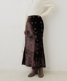natural couture | ベロア刺繍マーメイドスカート(スカート)