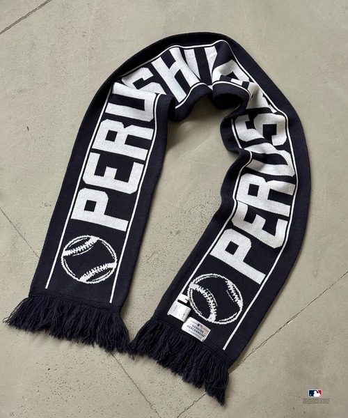 Perushu（ペルーシュ）の「Perushu × MLB ジャガードニットマフラー（マフラー・メンズ・ネイビー/レッド/ブラック・FREE）」の7枚目の写真