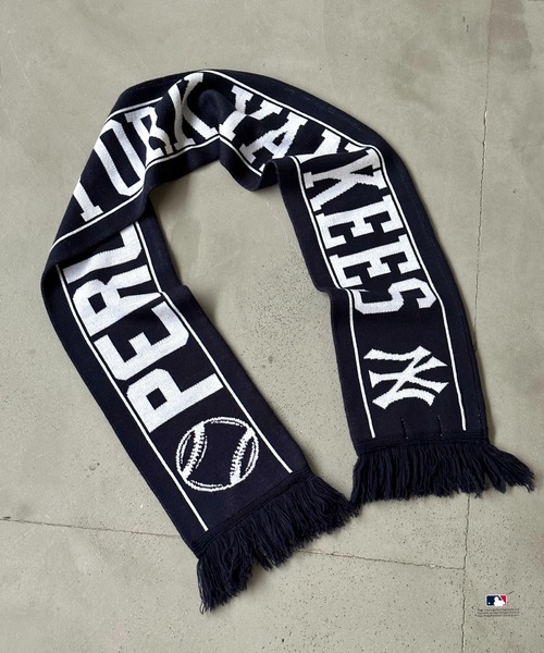Perushu（ペルーシュ）の「Perushu × MLB ジャガードニットマフラー（マフラー・メンズ・ネイビー/レッド/ブラック・FREE）」の8枚目の写真