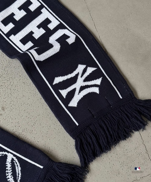 Perushu（ペルーシュ）の「Perushu × MLB ジャガードニットマフラー（マフラー・メンズ・ネイビー/レッド/ブラック・FREE）」の9枚目の写真
