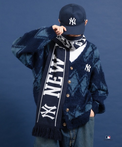 セール】Perushu × MLB ジャガードニットマフラー（マフラー