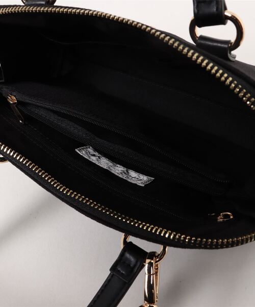 B.I.D.（ビーアイディー）の「《KIRIRI》2WAY キャンバス　ミニショルダーバッグ（ショルダーバッグ・レディース・ブラウン/ライトパープル/オフホワイト/ブラック・FREE）」の14枚目の写真