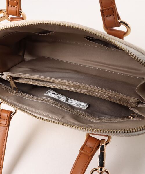 B.I.D.（ビーアイディー）の「《KIRIRI》2WAY キャンバス　ミニショルダーバッグ（ショルダーバッグ・レディース・ブラウン/ライトパープル/オフホワイト/ブラック・FREE）」の15枚目の写真