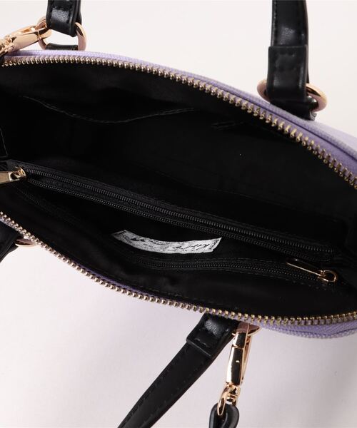 B.I.D.（ビーアイディー）の「《KIRIRI》2WAY キャンバス　ミニショルダーバッグ（ショルダーバッグ・レディース・ブラウン/ライトパープル/オフホワイト/ブラック・FREE）」の16枚目の写真