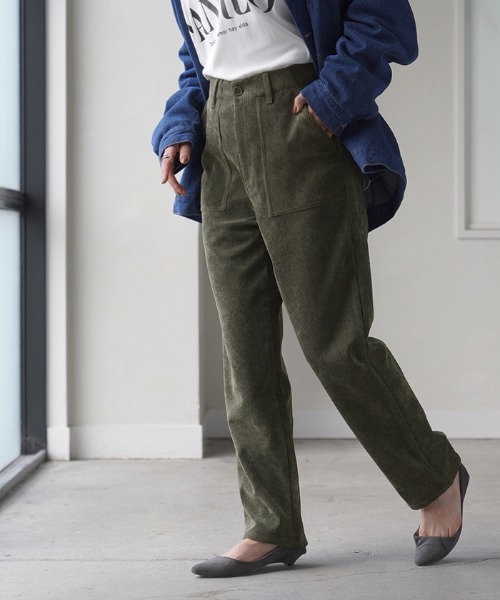 すっきり見えコーデュロイパンツ（その他パンツ）｜HUG.U（ハグユー