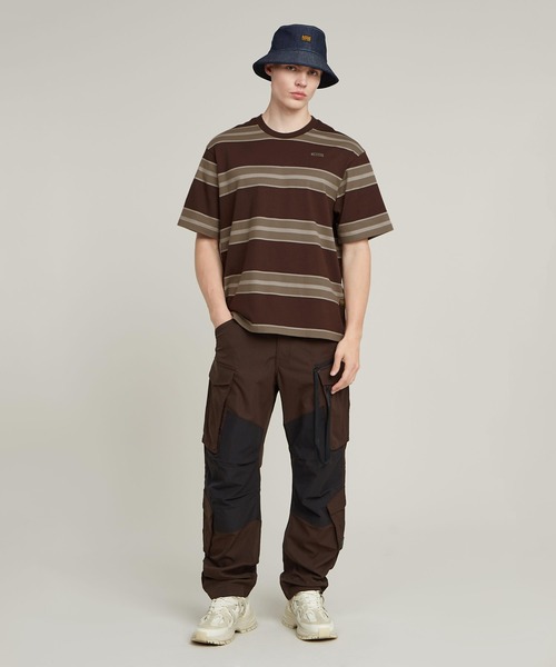 G-STAR(ジースター)の「STRIPE BOXY T-SHIRT/ボーダーストライプオーバーサイズTシャツ(Tシャツ/カットソー・メンズ・ブラウン系その他/ブルー系その他・LARGE/MEDIUM/SMALL/X-LARGE/X-SMALL)」の5枚目の写真