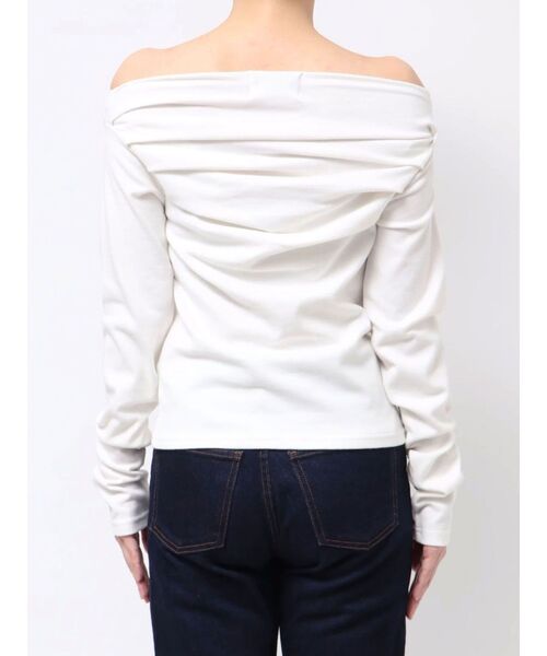 jouetie（ジュエティ）の「ドレープオフショルトップス（Tシャツ/カットソー・レディース・ブラック/オフホワイト/ブルー・MEDIUM）」の12枚目の写真