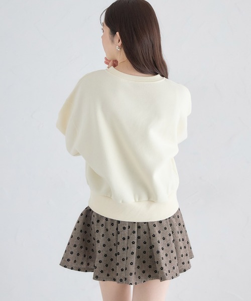 tocco closet(トッコ クローゼット)の「フラワーフロッキーミニスカパン(スカート・レディース・ブラウン/ブラック・M)」の13枚目の写真