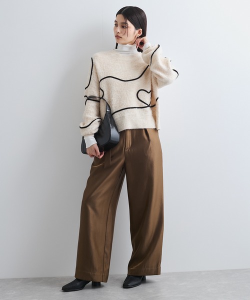 VIS(ビス)の「【静電気防止/洗える 】ハイネック裏起毛テレコカットソー(Tシャツ/カットソー・レディース・チャコールグレー/オフホワイト/ホワイト系その他/ピンク・FREE)」の14枚目の写真