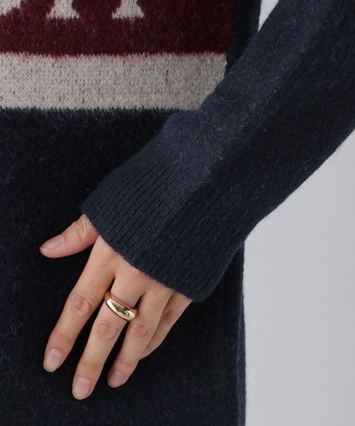 LEPSIM(レプシィム)の「5ゲージロゴチュニックカーディガンワンピース 284494(チュニック・レディース・チャコールグレー/ネイビー/ベージュ・FREE)」の13枚目の写真