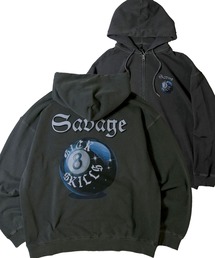 pigment graphic embroidery zip hoodie ピグメント グラフィック 刺繍 裏毛 ジップ パーカー
