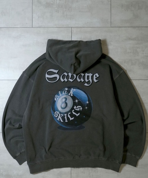 Starting Over（スターティングオーバー）の「pigment graphic embroidery zip hoodie ピグメント グラフィック 刺繍 裏毛 ジップ パーカー（パーカー・メンズ・チャコールグレー/ブラック系その他/ブラック/グレー系その他/ブラック系その他2/ブルー系その他2/ネイビー/ブルー系その他/グレー系その他2・M/L/XL）」の21枚目の写真