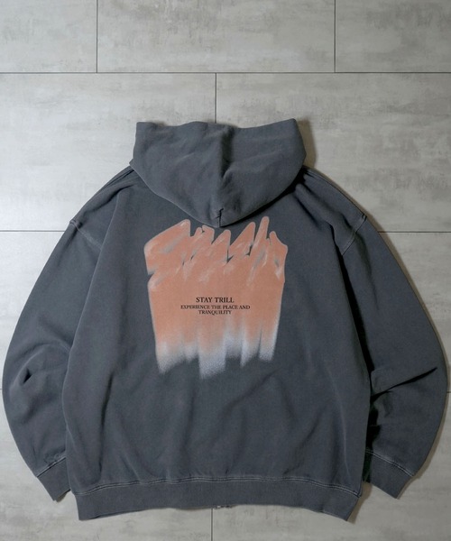 pigment graphic embroidery zip hoodie ピグメント グラフィック 刺繍