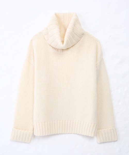 Chico（チコ）の「【who's who Chico】オフタートルニットプルオーバー（ニット/セーター・レディース・ホワイト/ブラック/グレー/ライトパープル・FREE）」の16枚目の写真