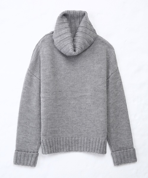 Chico（チコ）の「【who's who Chico】オフタートルニットプルオーバー（ニット/セーター・レディース・ホワイト/ブラック/グレー/ライトパープル・FREE）」の18枚目の写真