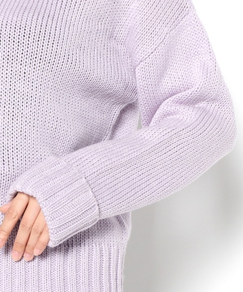 Chico（チコ）の「【who's who Chico】オフタートルニットプルオーバー（ニット/セーター・レディース・ホワイト/ブラック/グレー/ライトパープル・FREE）」の21枚目の写真