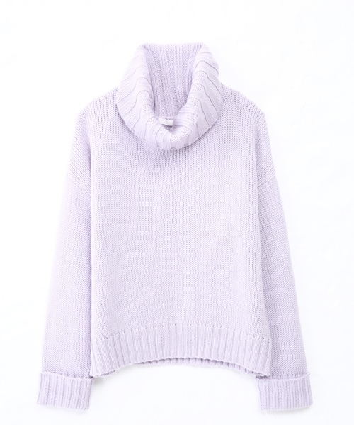 Chico（チコ）の「【who's who Chico】オフタートルニットプルオーバー（ニット/セーター・レディース・ホワイト/ブラック/グレー/ライトパープル・FREE）」の20枚目の写真