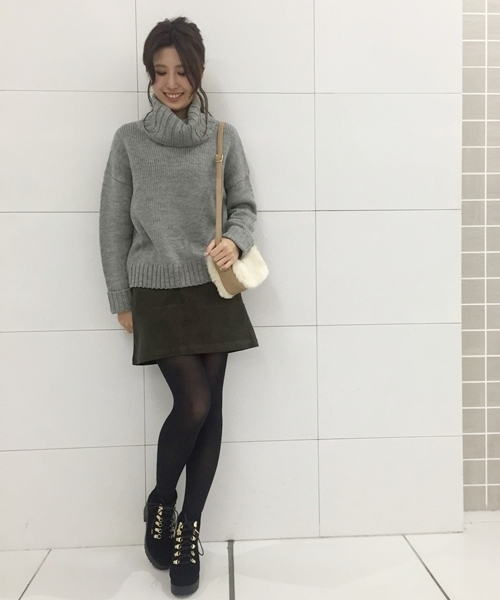 Chico（チコ）の「【who's who Chico】オフタートルニットプルオーバー（ニット/セーター・レディース・ホワイト/ブラック/グレー/ライトパープル・FREE）」の13枚目の写真