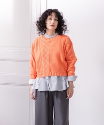 OSMOSIS | 模様編ニットプルオーバー(ニット/セーター)