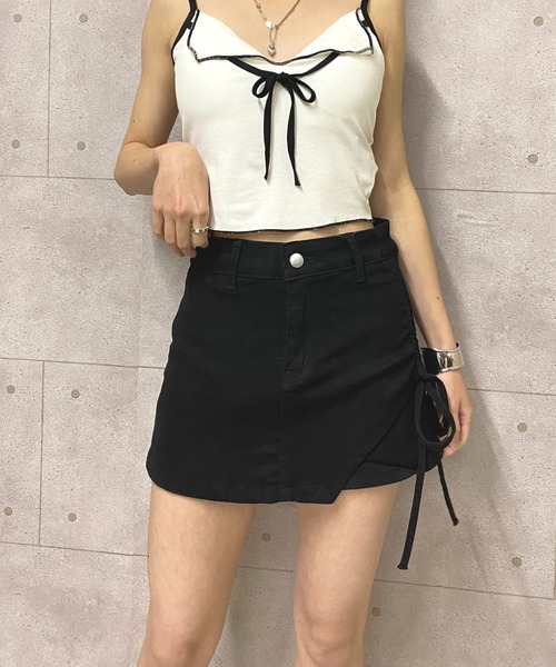 NANEA（ナネア）の「インナーパンツ付きサイドシャーリングアシンメトリースカート（スカート・レディース・ブルー/ブラック/ベージュ/ブラウン・SMALL/MEDIUM/LARGE/X-LARGE）」の22枚目の写真