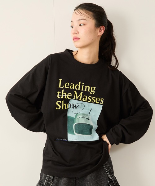 JUNRED(ジュンレッド)の「グラフィックロングスリーブプルオーバー(Tシャツ/カットソー・メンズ・ホワイト/ブラック・S/M/L)」の2枚目の写真