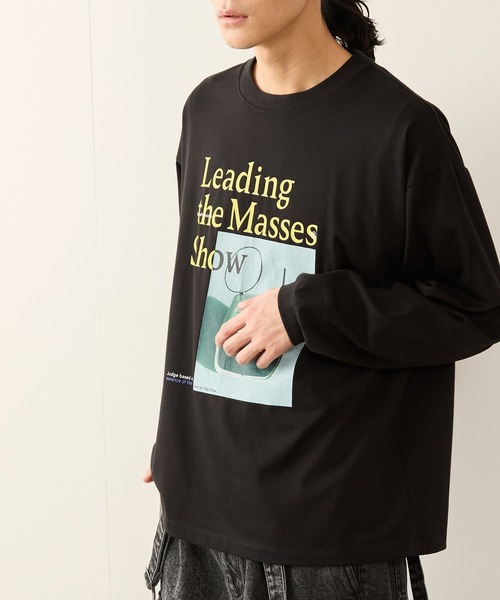 JUNRED(ジュンレッド)の「グラフィックロングスリーブプルオーバー(Tシャツ/カットソー・メンズ・ホワイト/ブラック・S/M/L)」の14枚目の写真