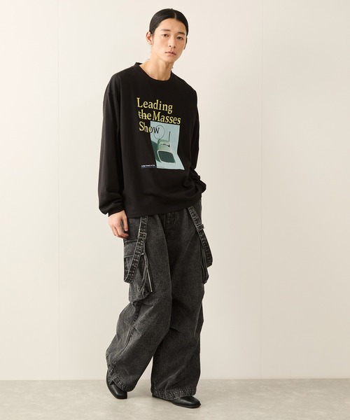 JUNRED(ジュンレッド)の「グラフィックロングスリーブプルオーバー(Tシャツ/カットソー・メンズ・ホワイト/ブラック・S/M/L)」の11枚目の写真