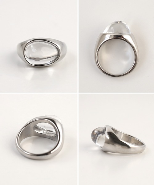 select MOCA（セレクトモカ）の「クリアシェイプリング（リング・レディース・ゴールド/シルバー・FREE）」の7枚目の写真