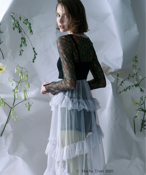 Ezick（エジック）の「【Ezick×MUCHA】シアートップス（Tシャツ/カットソー・レディース・ブルー/ベージュ/ブラウン/グリーン・FREE）」の22枚目の写真