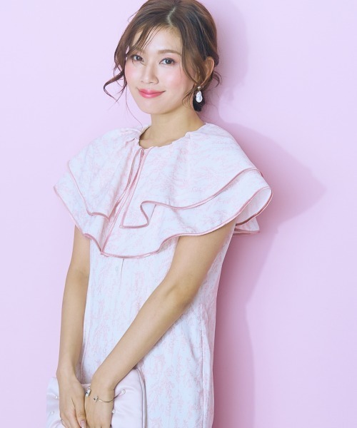 marun(マルン)の「<大きいサイズ>パイピングケープデザインワンピース marun(ワンピース・レディース・ピンク/ブルー/グレー・L/LL/3L/4L/5L)」の17枚目の写真