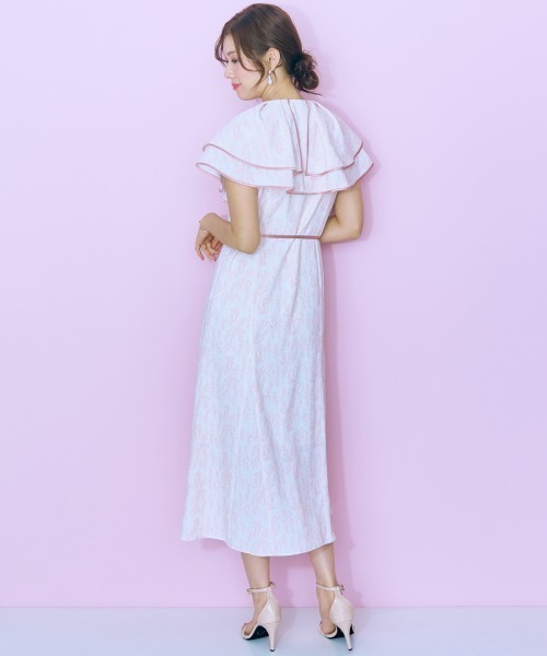 marun(マルン)の「<大きいサイズ>パイピングケープデザインワンピース marun(ワンピース・レディース・ピンク/ブルー/グレー・L/LL/3L/4L/5L)」の16枚目の写真