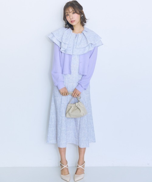 marun(マルン)の「<大きいサイズ>パイピングケープデザインワンピース marun(ワンピース・レディース・ピンク/ブルー/グレー・L/LL/3L/4L/5L)」の15枚目の写真